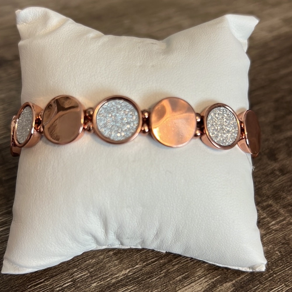 Sparkle & Bling Rose Gold Stretch Bracelet